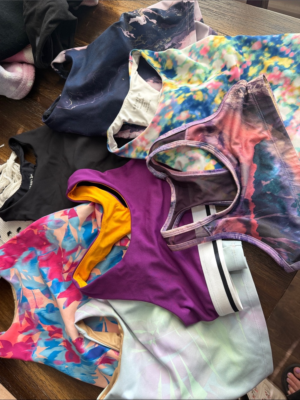 Mixed Color lot (7) girl’s Sports Bras - Pack of Assorted Colors